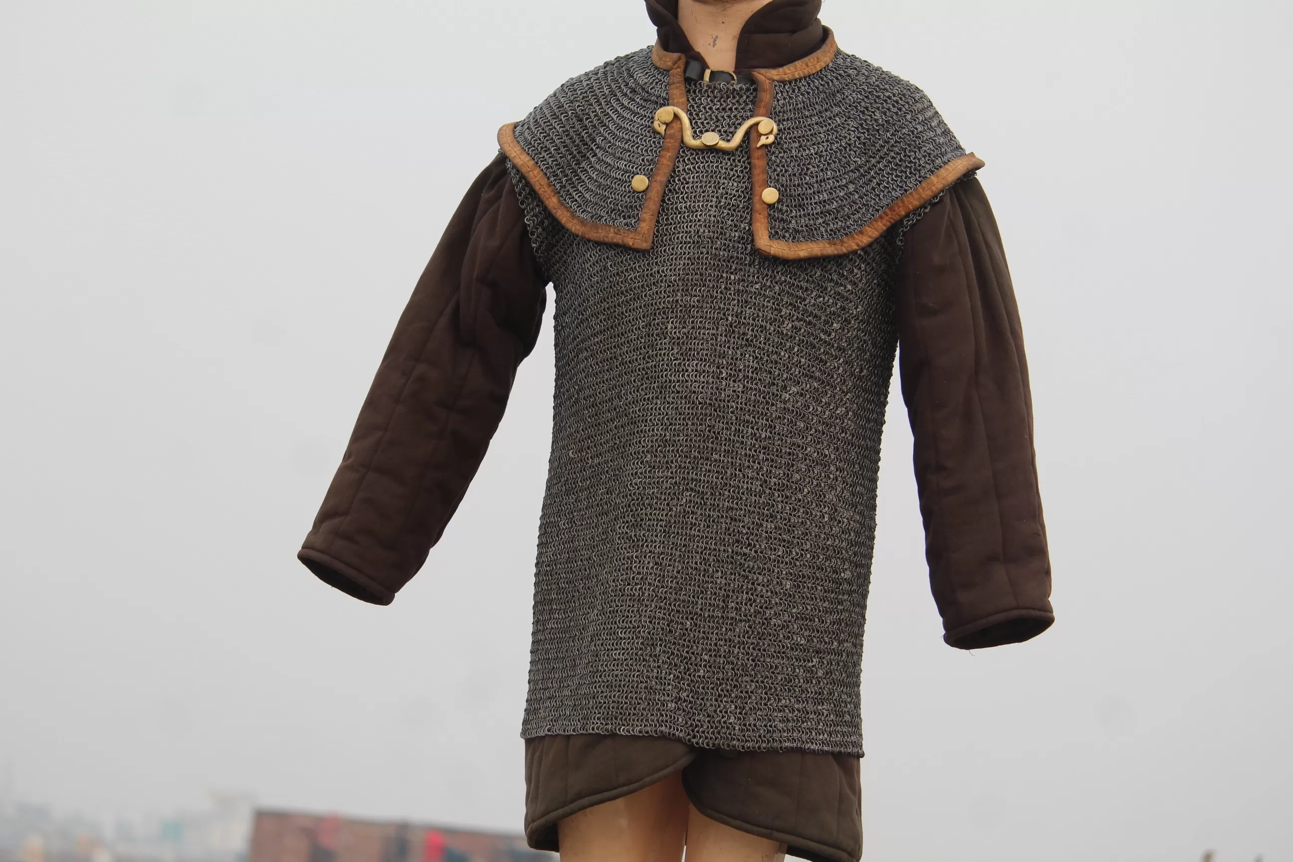 Chainmail Roman Lorica Hamata  Chainmail Celtic Lorica Hamata 6mm Round Ring Alt Solid Ring Dome Riveted