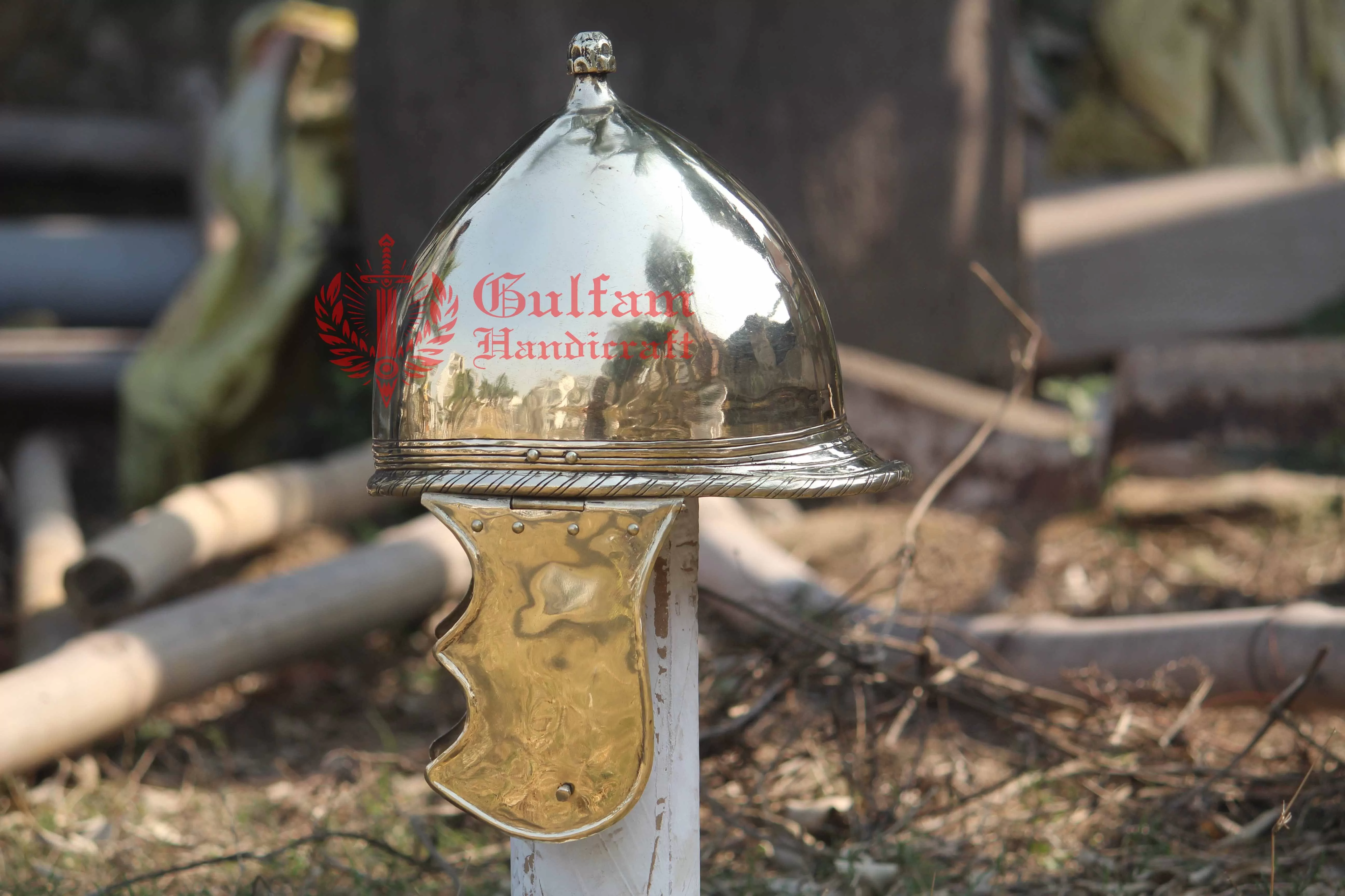 Montefortino helmet with engraving work by hands - 1.2mm brass