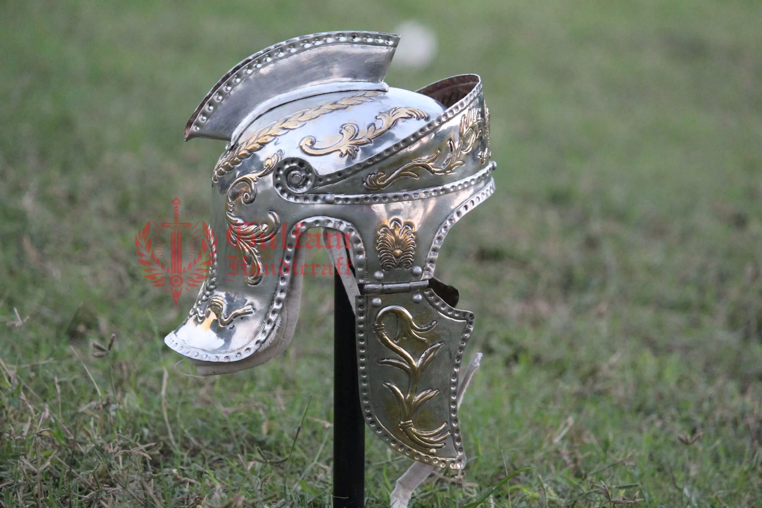 Tinned Roman Attic Helmet: Athenian Officer Style, Wearable Armor