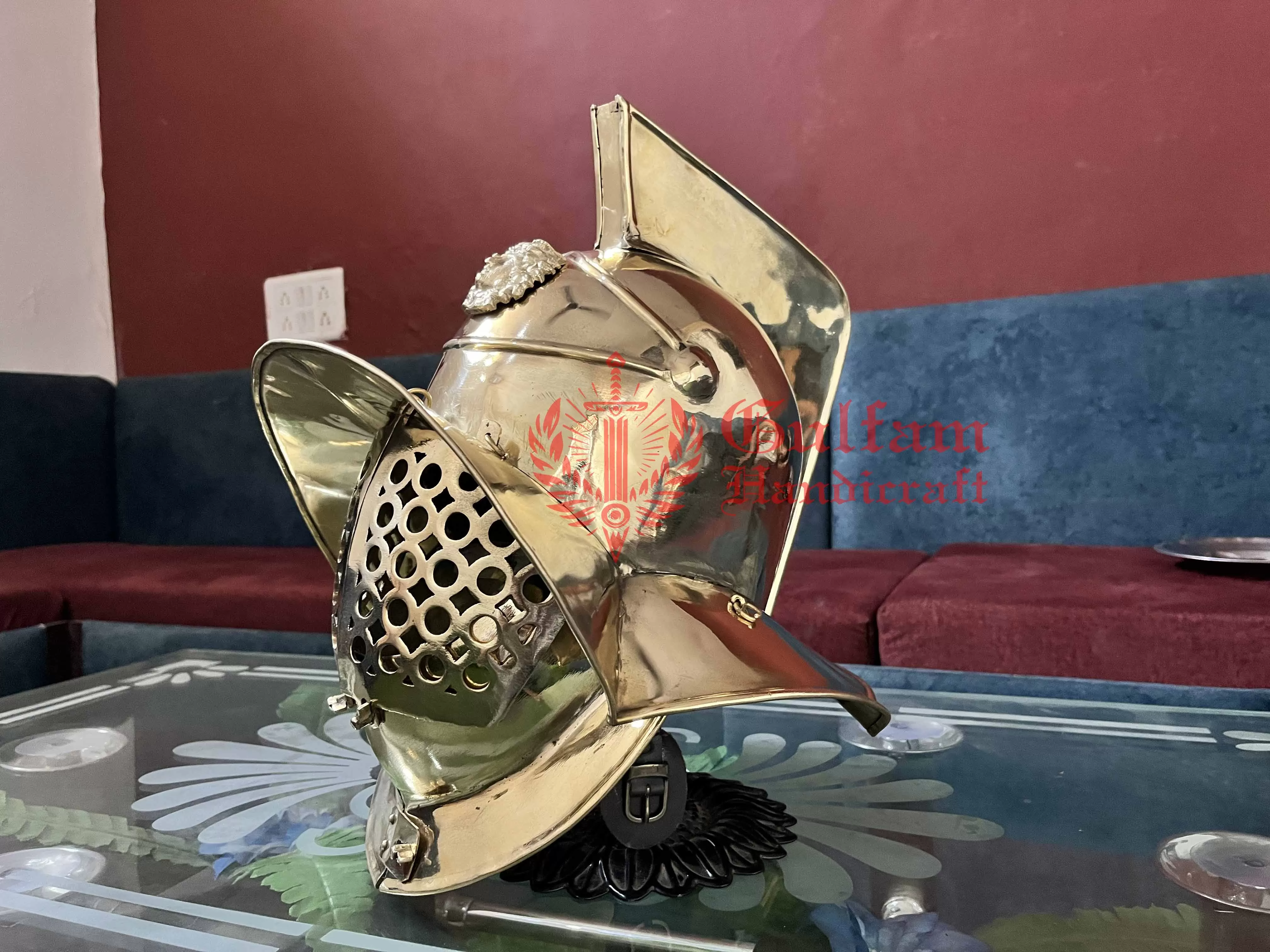 Brass Gladiator Helmet Replica: Thracian Style, Wearable LARP Armor