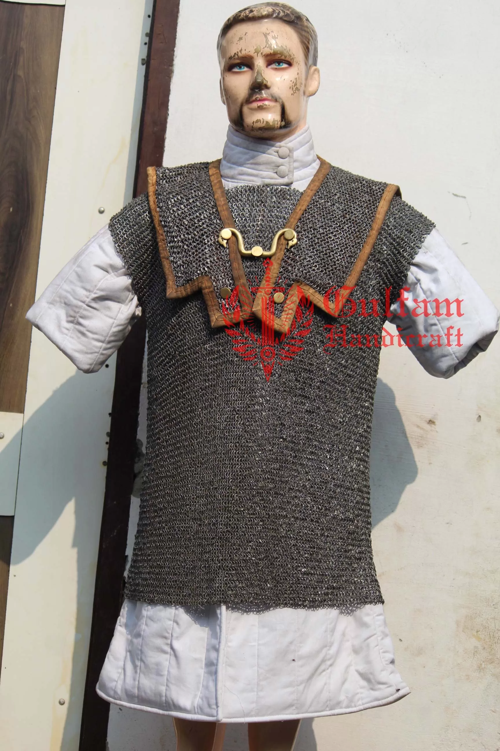 6mm Dome Riveted Chainmail Lorica Hamata: Mild Steel Roman Armor
