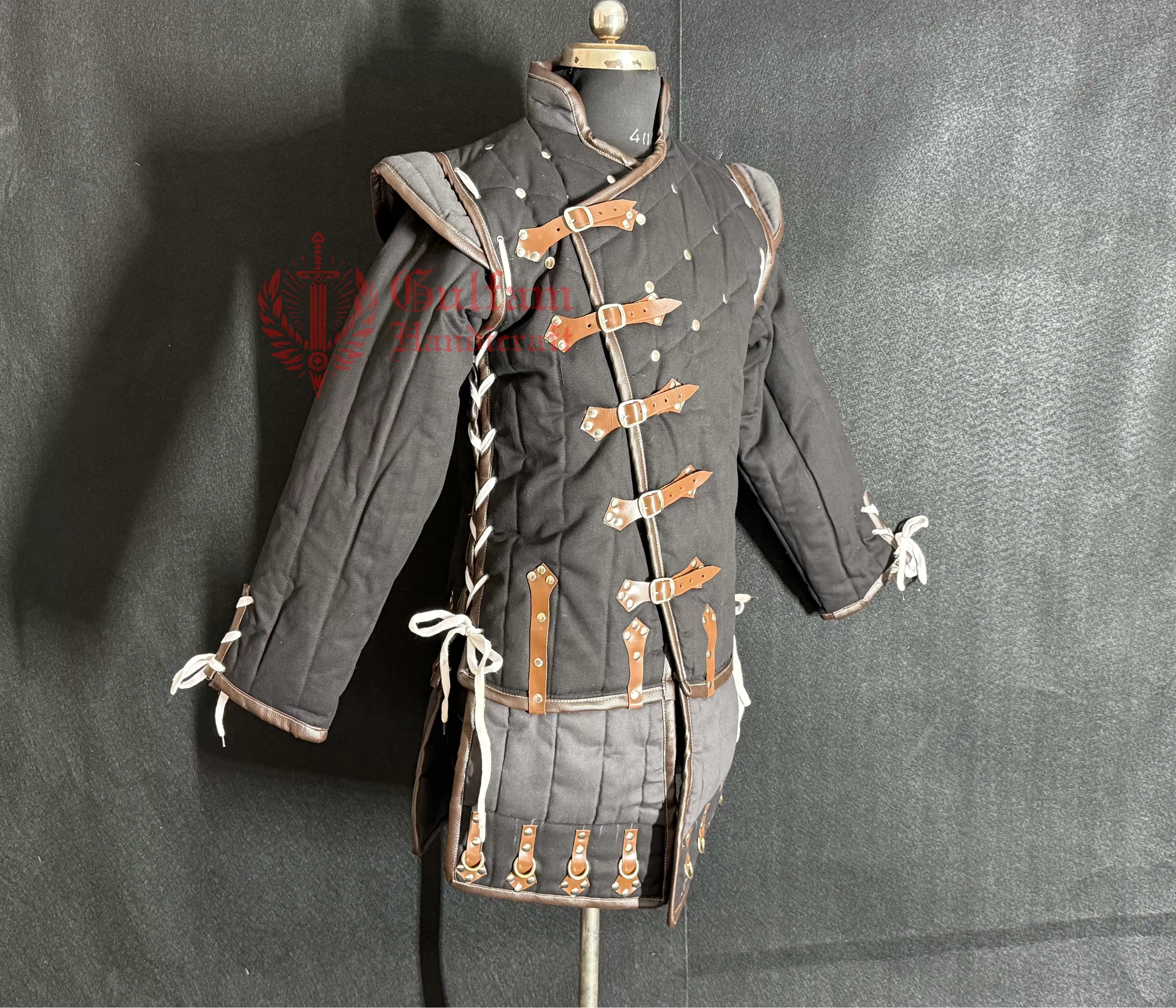 Handcrafted Medieval Gambeson Armor – Traditional Quilted Padded Jacket for LARP, Reenactment & Renaissance Events