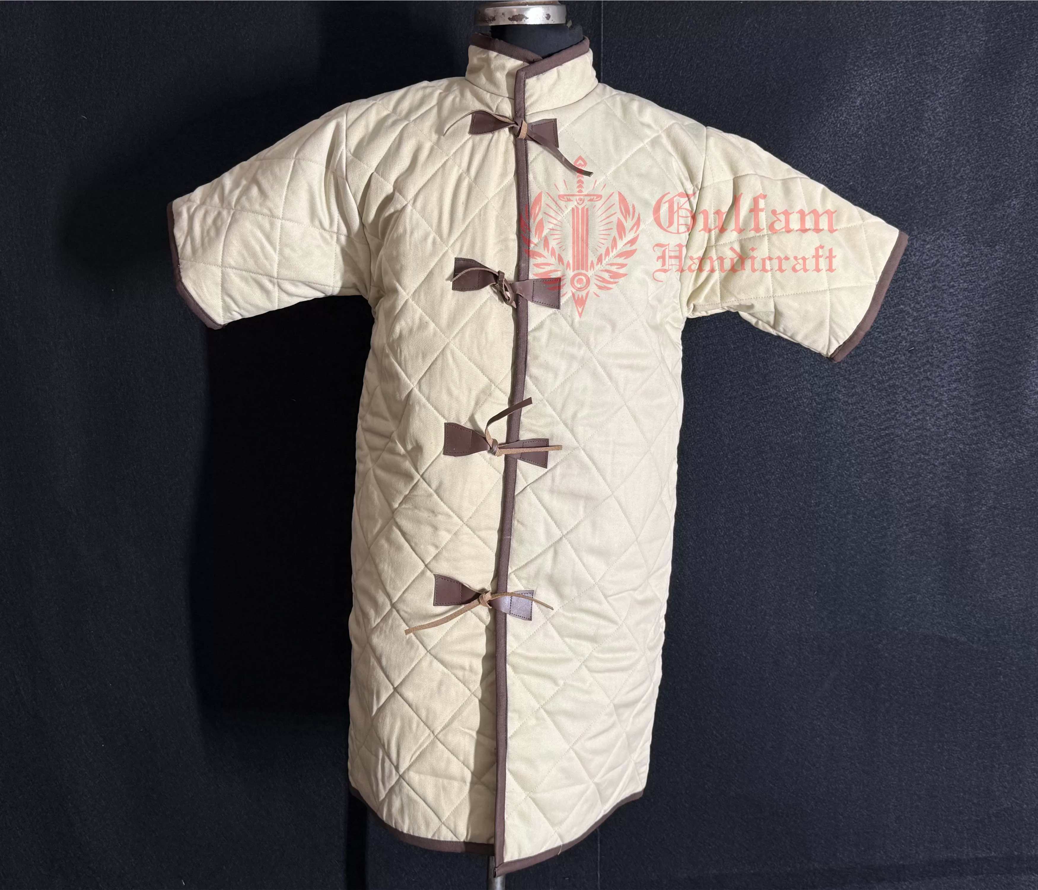 Medieval Quilted Gambeson – Padded Armor Jacket for LARP, Renaissance Fair & Cosplay