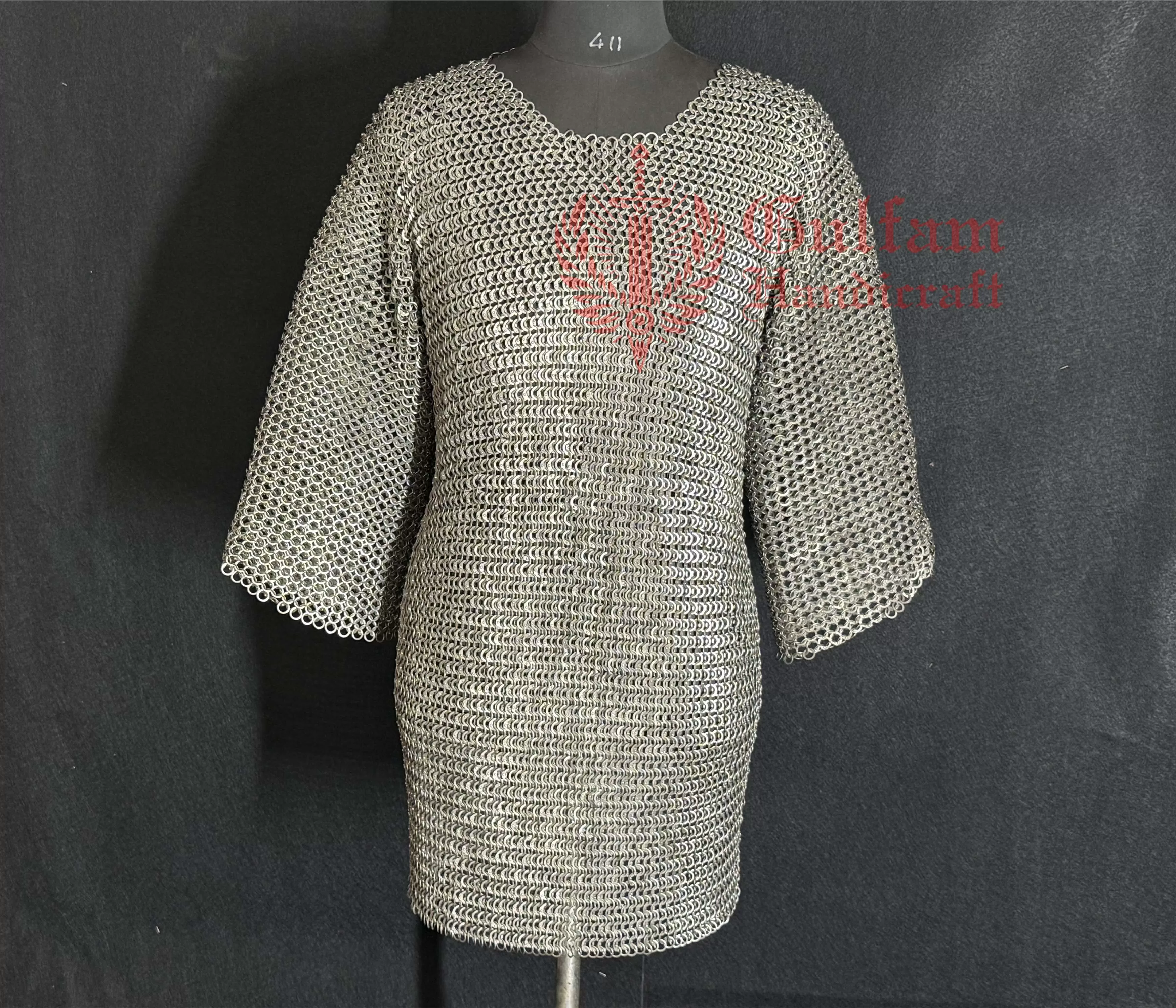 9mm Stainless Steel Chainmail Shirt – Handmade Medieval Mail Armor for Cosplay & Reenactment