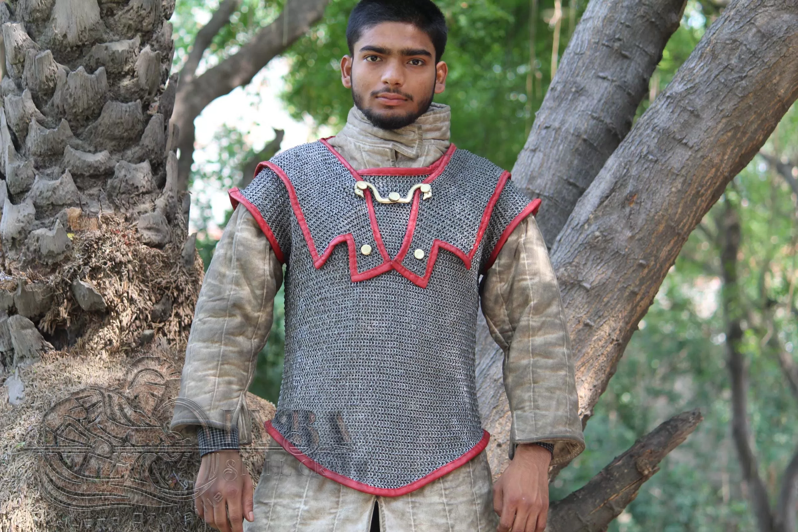 Chainmail Centurio LORICA HAMATA RIVETED- ID 6MM 1.2MM WIRE Flat RING DOME RIVETED ROMAN MAIL ARMOUR